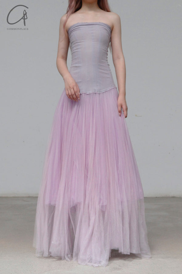 marc le bihan strapless dress 21930 ORCHIDEE
